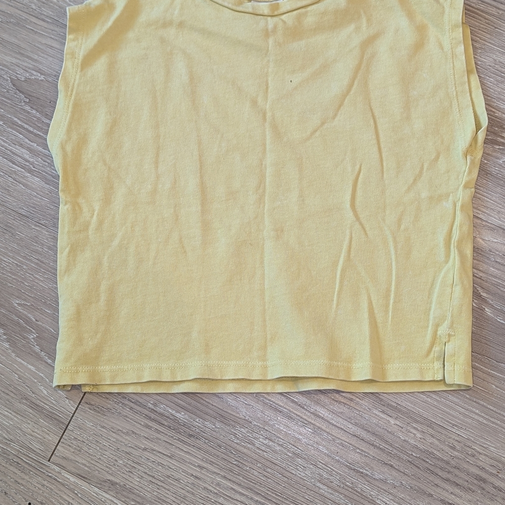 Zara Yellow Sleeveless Top